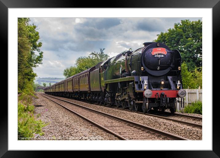 Steaming through the Yorkshire Dales Framed Mounted Print by Richard Perks