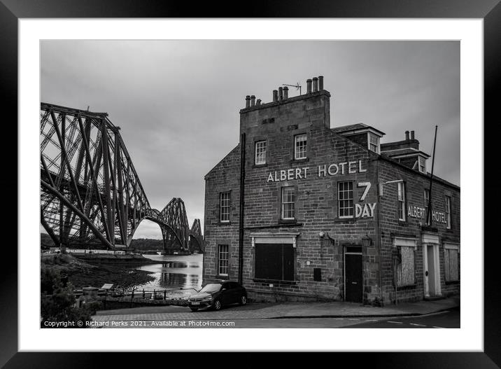 North Queensferry abandoned Hotel Framed Mounted Print by Richard Perks
