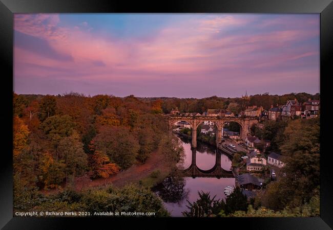 Autumn colours in Knaresborough Framed Print by Richard Perks