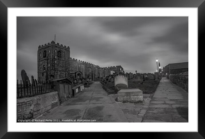 Church of St Mary`s Whitby Framed Mounted Print by Richard Perks
