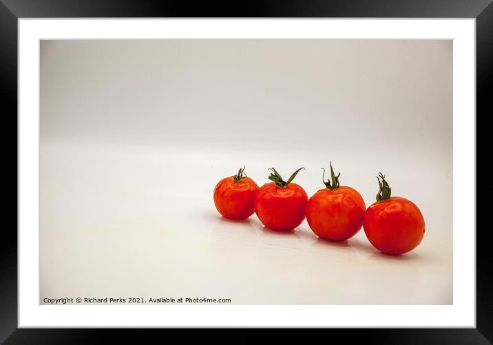 Vibrant Vine Tomatoes Framed Mounted Print by Richard Perks