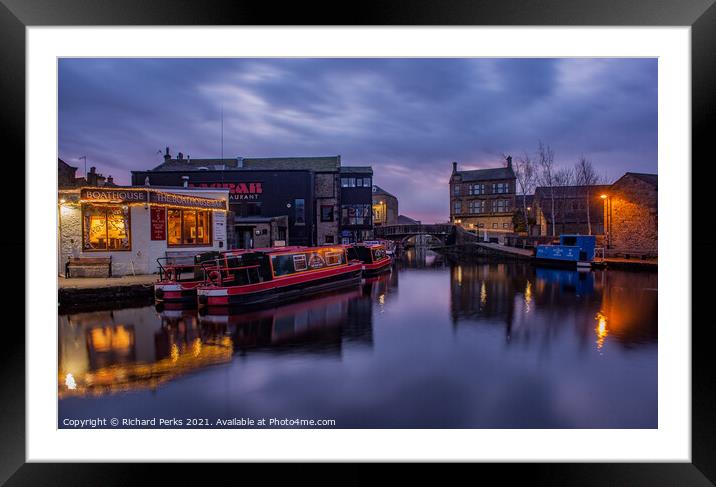 Skipton reflections Framed Mounted Print by Richard Perks