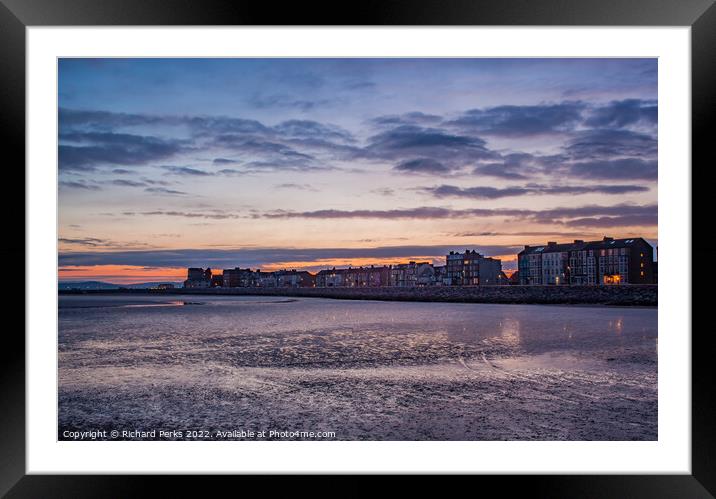 First Light over Morecambe Bay Framed Mounted Print by Richard Perks