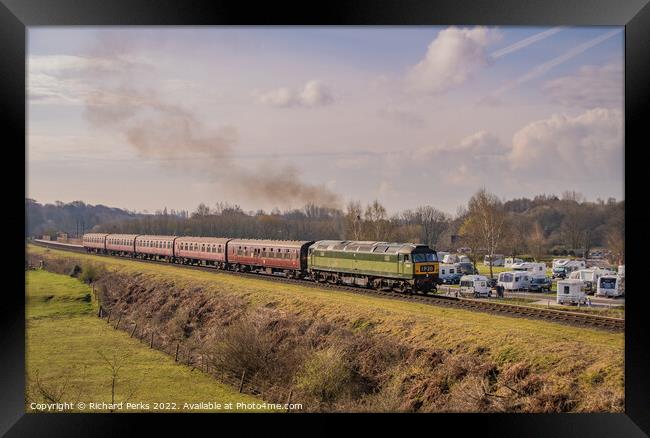 Preserved Class 47 at Burrs Country Park Framed Print by Richard Perks