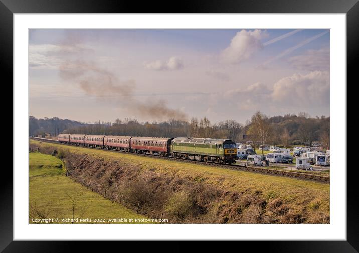 Preserved Class 47 at Burrs Country Park Framed Mounted Print by Richard Perks