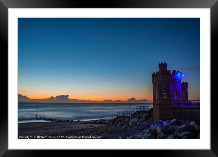 Withernsea daybreak Framed Mounted Print by Richard Perks