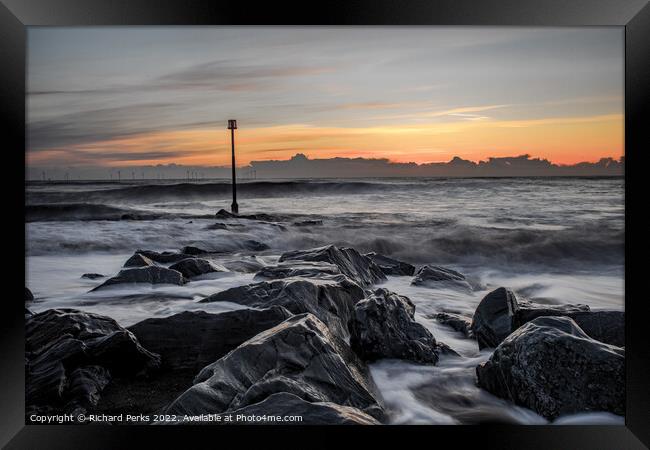 Wild Seas Framed Print by Richard Perks