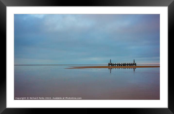 An Oasis at Lytham Beach Framed Mounted Print by Richard Perks