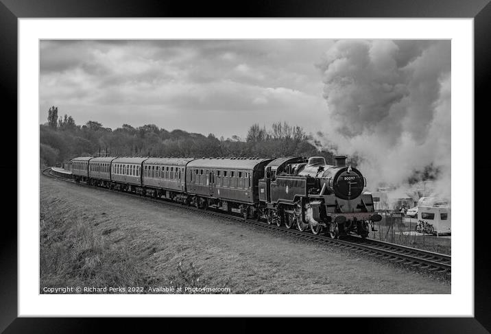 Heritage steam on the East Lancashire Railway Framed Mounted Print by Richard Perks