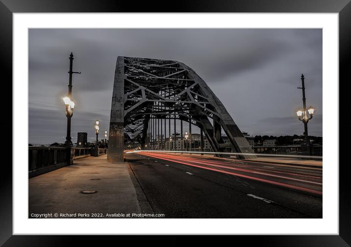 Tyne Bridge Trails Framed Mounted Print by Richard Perks