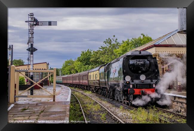 "City of Wells", 34092 simmers at Ramsbottom Framed Print by Richard Perks