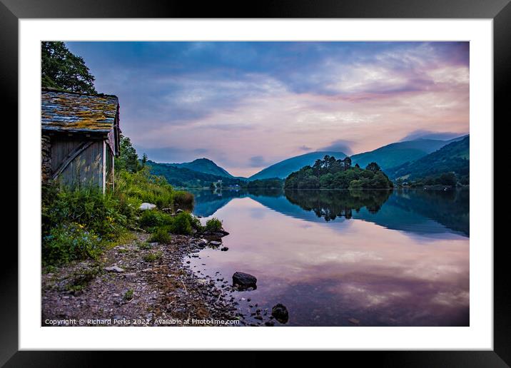 Morning Colours at Grasmere Framed Mounted Print by Richard Perks