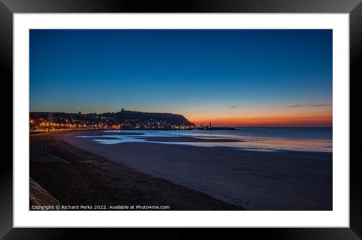 Scarborough South bay colours Framed Mounted Print by Richard Perks