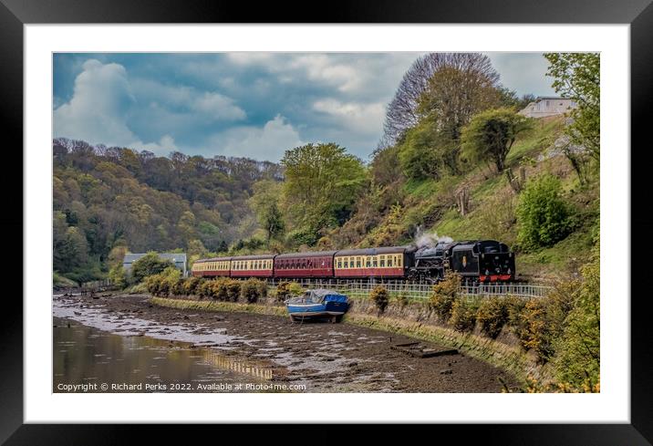 Steaming in the Esk Valley Framed Mounted Print by Richard Perks