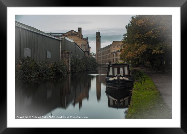 Autumn Days - Saltaire Framed Mounted Print by Richard Perks