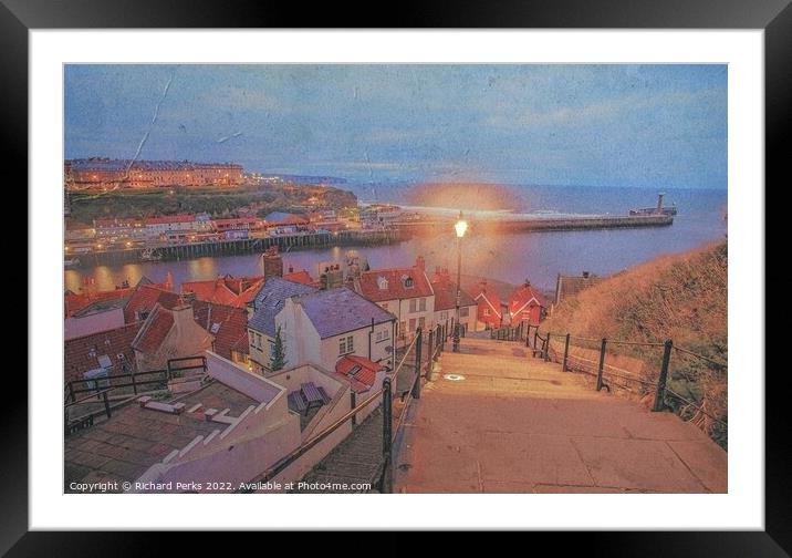 Whitby from the 199 steps Framed Mounted Print by Richard Perks