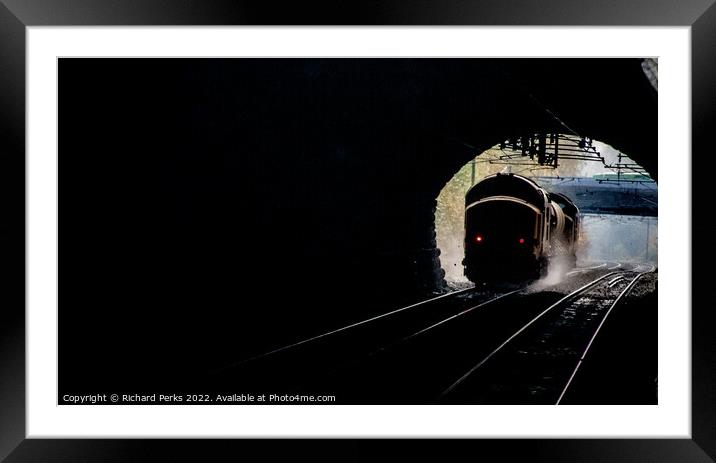 Out of the dark into the light Framed Mounted Print by Richard Perks