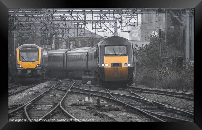 Heritage High speed train in yorkshire Framed Print by Richard Perks