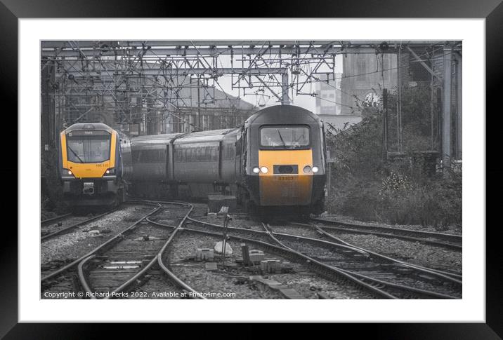 Heritage High speed train in yorkshire Framed Mounted Print by Richard Perks
