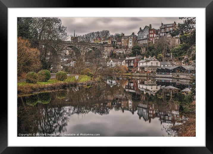 Tranquil Reflections of Knaresborough Framed Mounted Print by Richard Perks