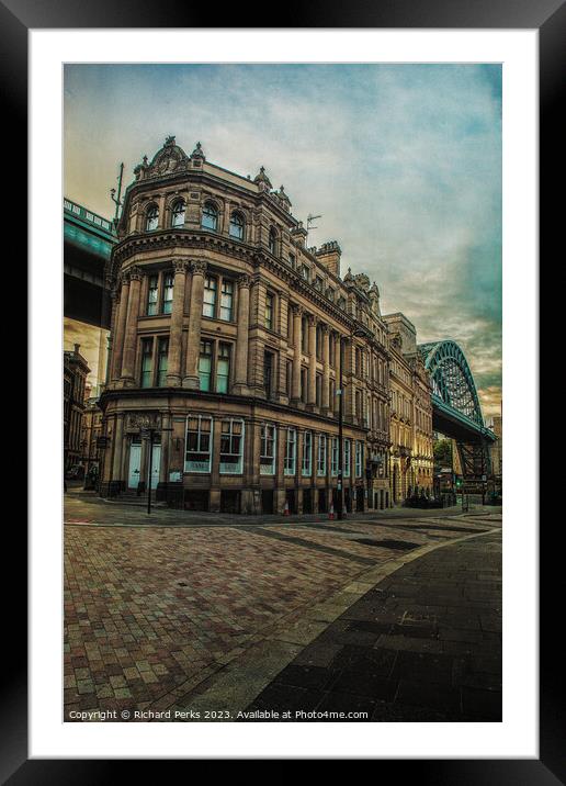Tyne Bridge from Side street -Newcastle Framed Mounted Print by Richard Perks