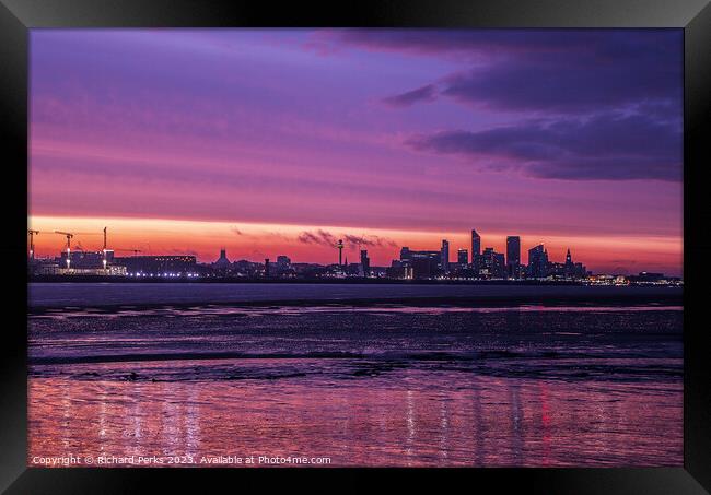 Liverpool cityscape Framed Print by Richard Perks