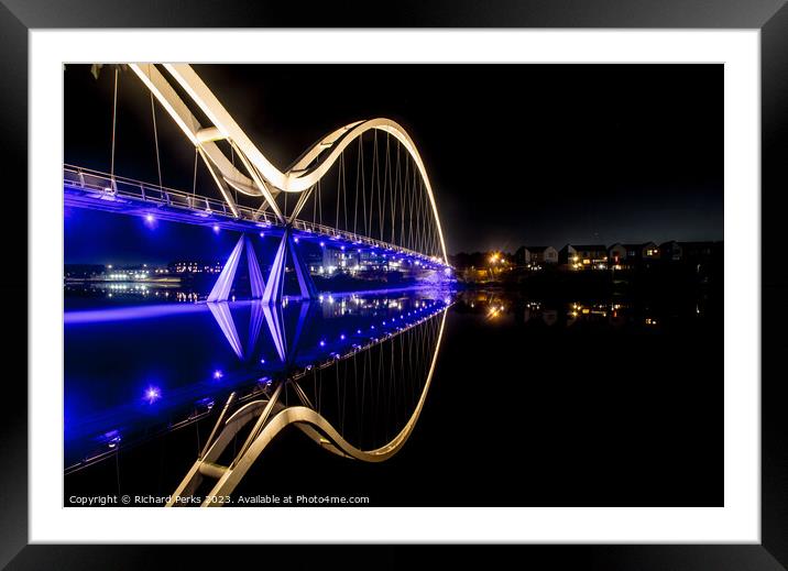 Infinity Bridge Reflections Framed Mounted Print by Richard Perks