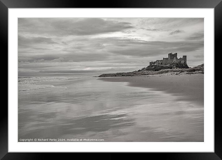 Bamburgh Sands Framed Mounted Print by Richard Perks