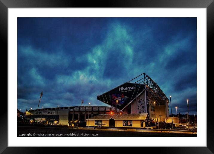 Leeds United Football Stadium - Elland Road Framed Mounted Print by Richard Perks