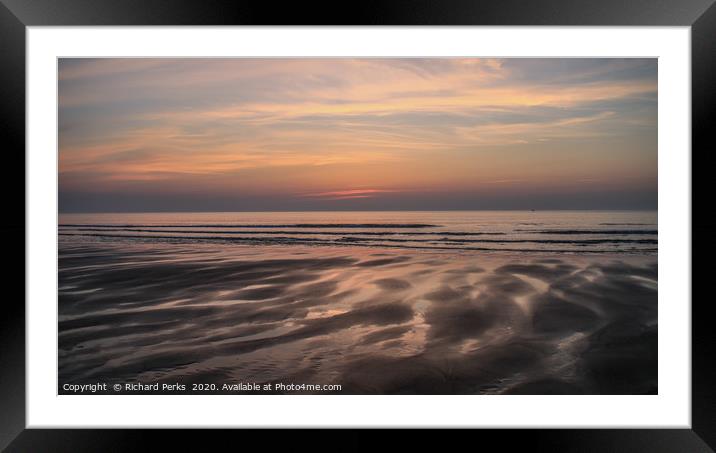 trails in the sand Framed Mounted Print by Richard Perks