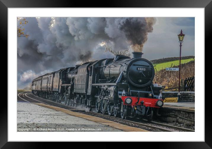 double heading at Horton in Ribblesdale Framed Mounted Print by Richard Perks