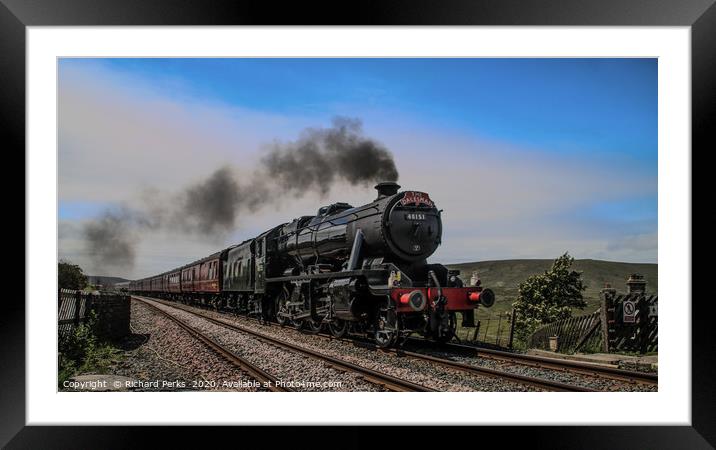 steaming through Garsdale Framed Mounted Print by Richard Perks