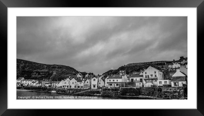 Staithes Harbour Framed Mounted Print by Richard Perks