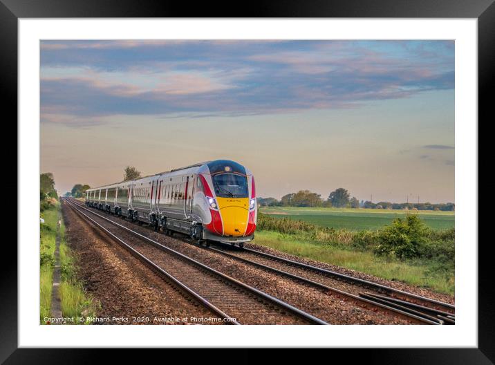 speeding through the countryside Framed Mounted Print by Richard Perks