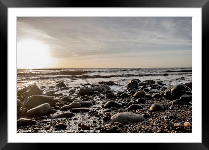 plenty more pebbles on the beach Framed Mounted Print by Richard Perks