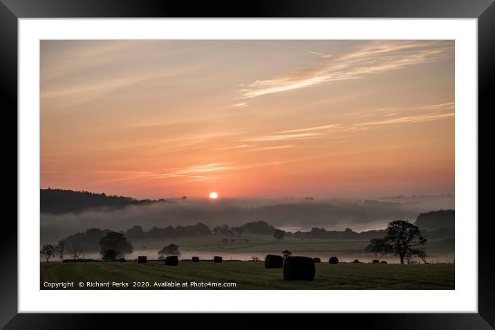 monday morning mist Framed Mounted Print by Richard Perks