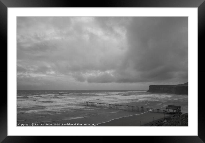 Wild and Rugged Saltburn Framed Mounted Print by Richard Perks
