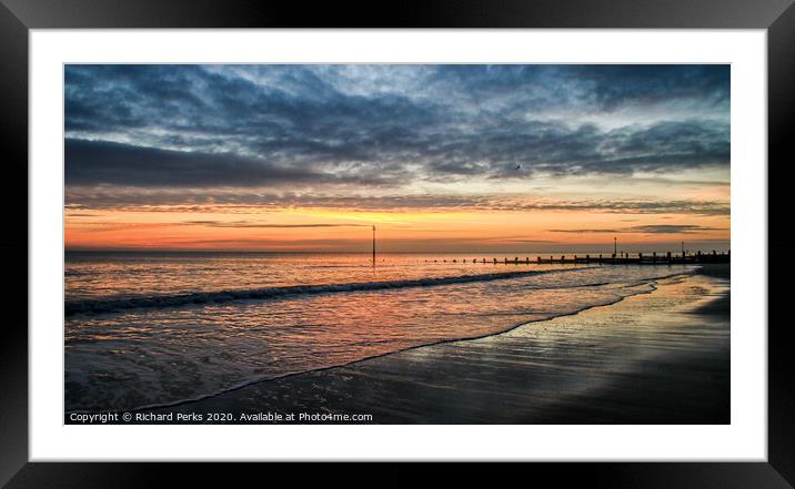 Withernsea Golden time Framed Mounted Print by Richard Perks