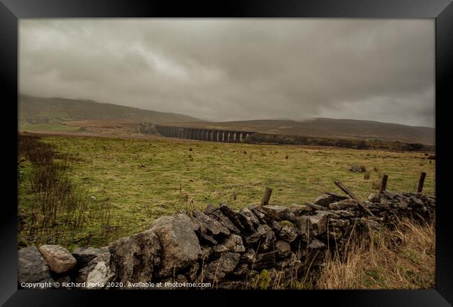 Storm brewing over Ribblehead Framed Print by Richard Perks