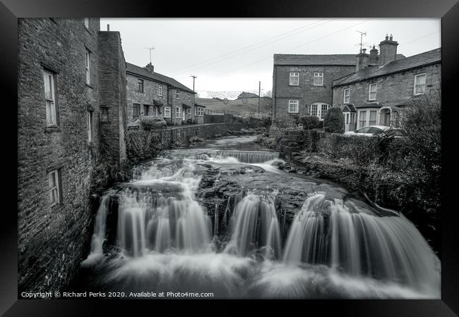 Majestic Waterfall in Hawes Framed Print by Richard Perks