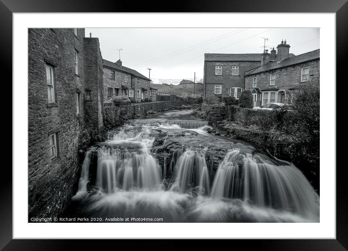 Majestic Waterfall in Hawes Framed Mounted Print by Richard Perks