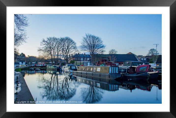 Christmas Eve on the Canal Framed Mounted Print by Richard Perks