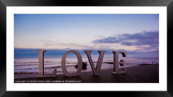 Love on Blackpool beaches Framed Mounted Print by Richard Perks