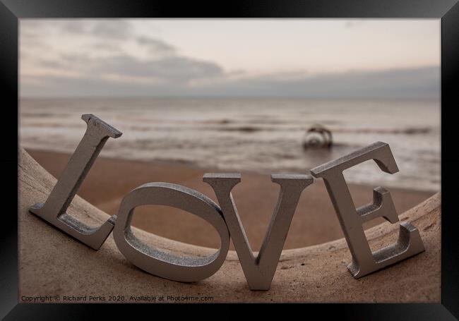 Love in Cleveleys Framed Print by Richard Perks