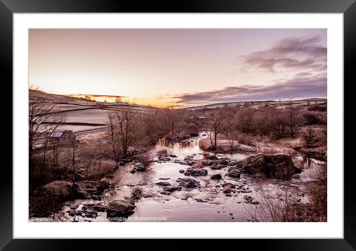 Winter at Helwith Bridge Framed Mounted Print by Richard Perks