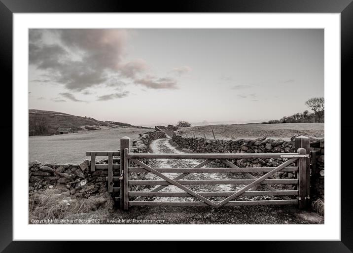 Yorkshire Dales Farm Gate Framed Mounted Print by Richard Perks