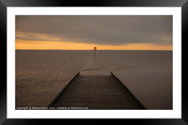 Lytham launch  Framed Mounted Print by Richard Perks