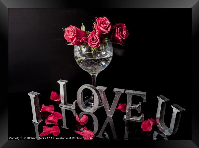 Valentine in a Glass Framed Print by Richard Perks