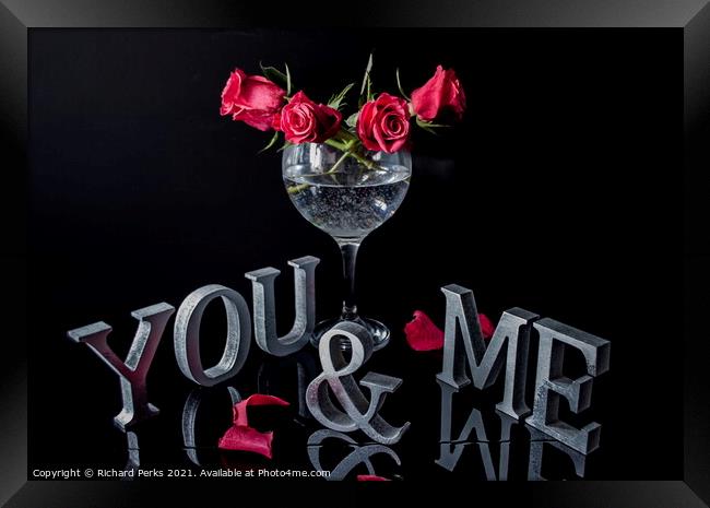 You n Me Valentine Framed Print by Richard Perks