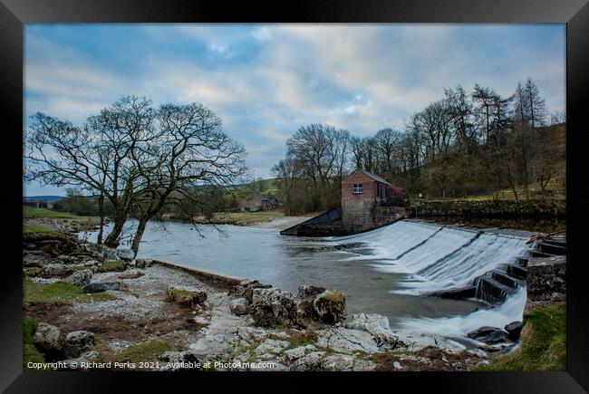 Linton in Wharfedale pump building Framed Print by Richard Perks